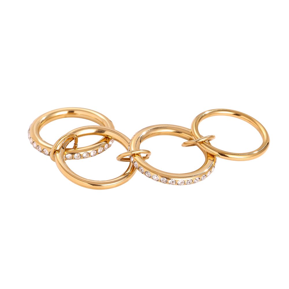 Eleganter Pavé-Ring mit Zirkonia