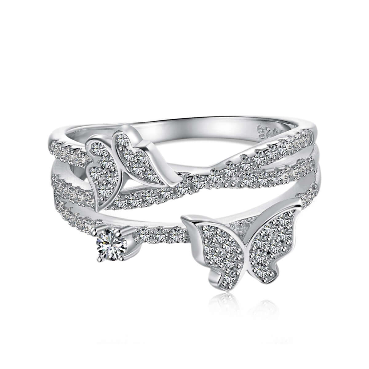 925 Sterling Silver Butterfly Ring