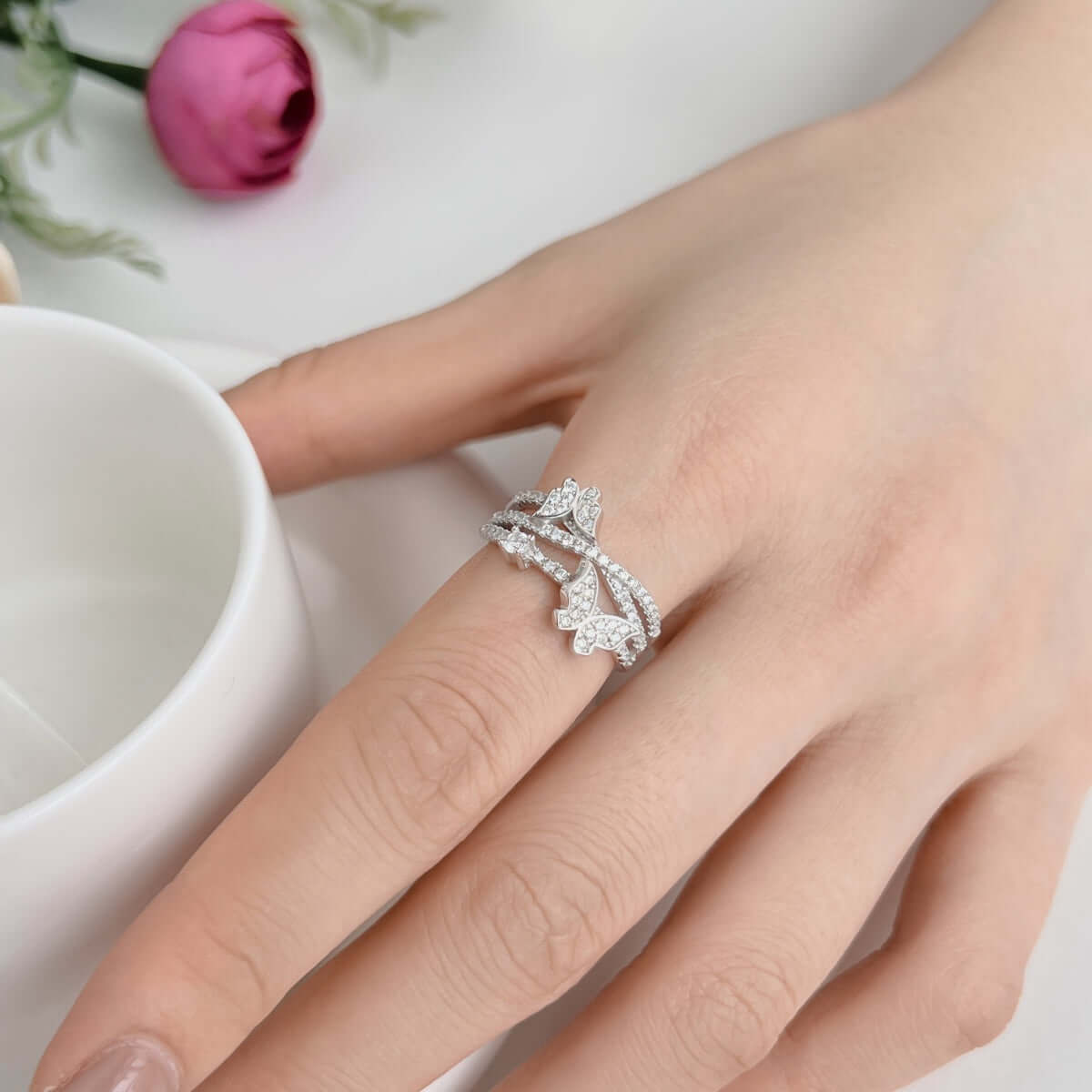 925 Sterling Silver Butterfly Ring