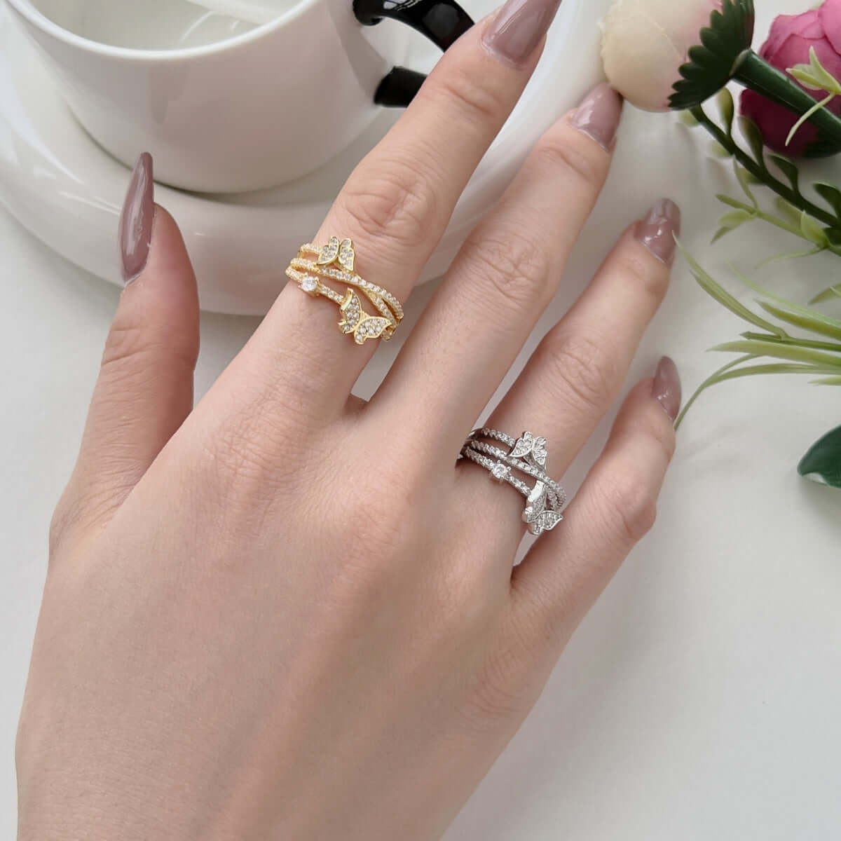 925 Sterling Silver Butterfly Ring
