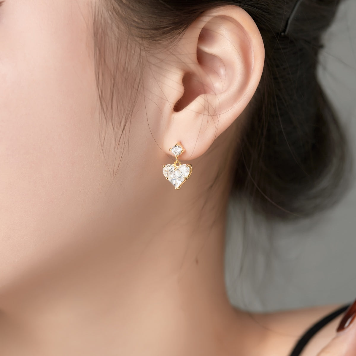 Goldplated Silver Earrings Featuring Zirconia
