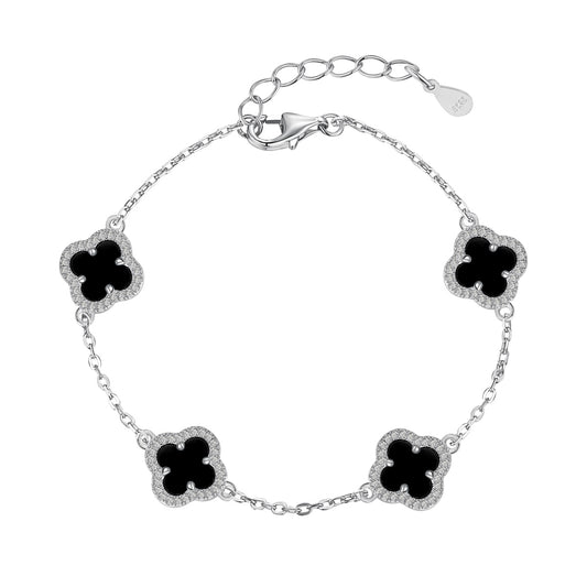 Silver Clover Bracelet