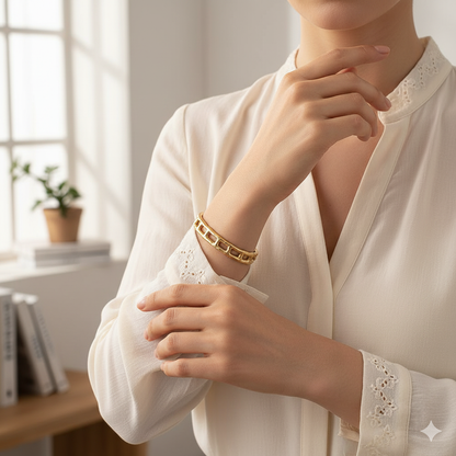 Openable Zirconia Steel Bracelet