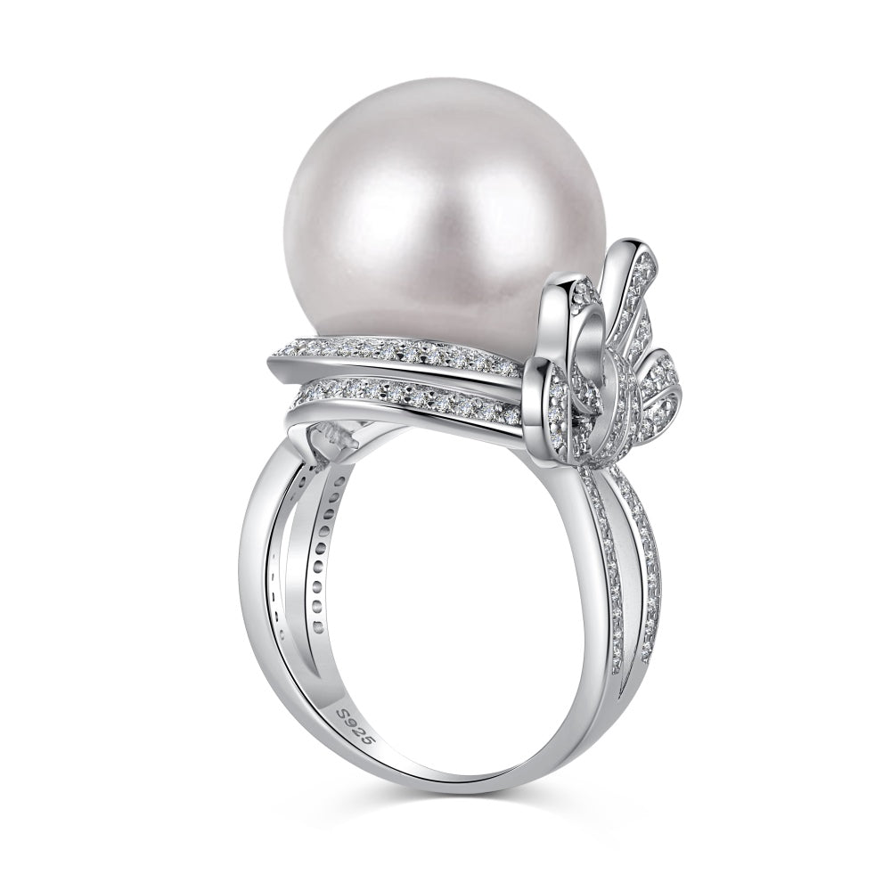 Shell Pearl Silver Ring