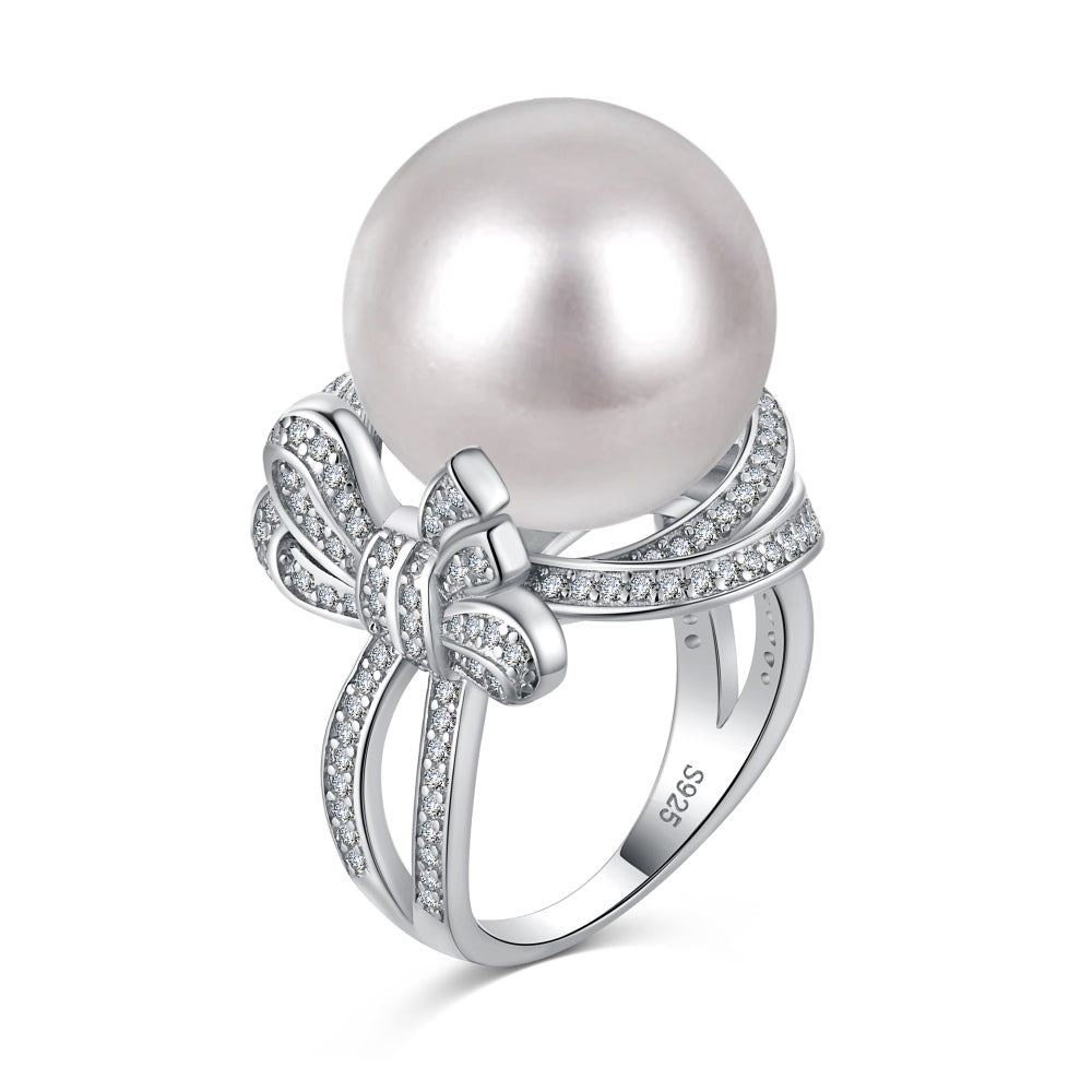 Shell Pearl Silver Ring
