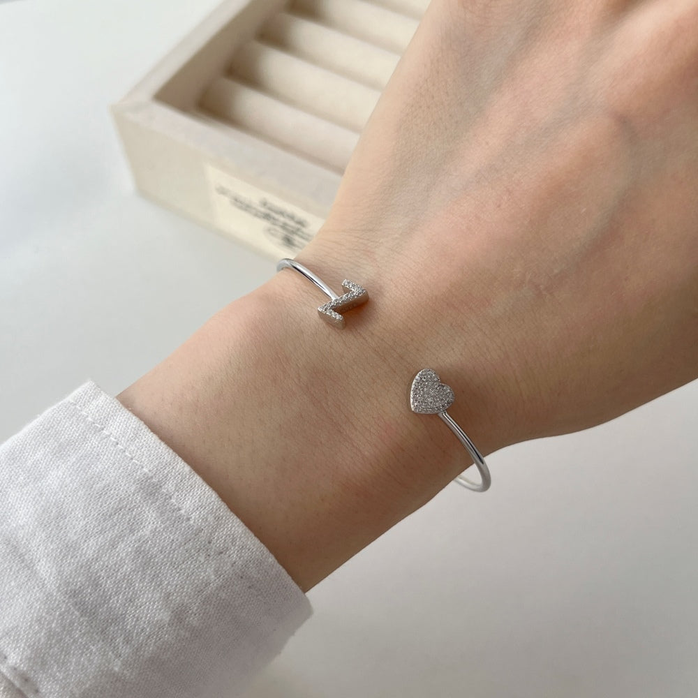 925 Silver Bangle Letter