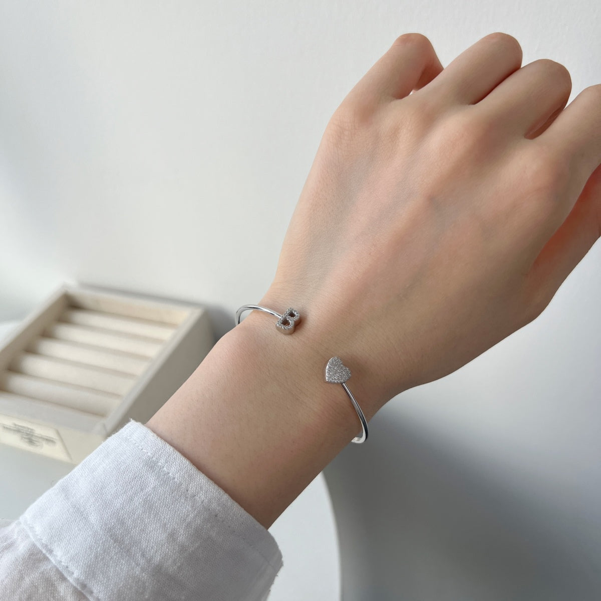 925 Silver Bangle Letter