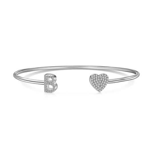 925 Silver Bangle Letter