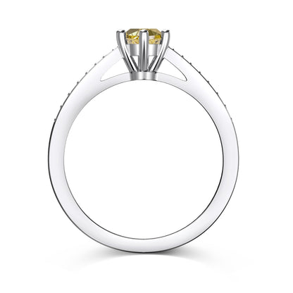 Citrine Silver Ring - November Birthstone