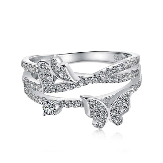 925 Sterling Silver Butterfly Ring