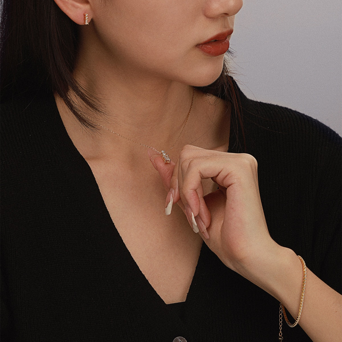 18K Gold-Plated Silver Bracelet with Zirconia