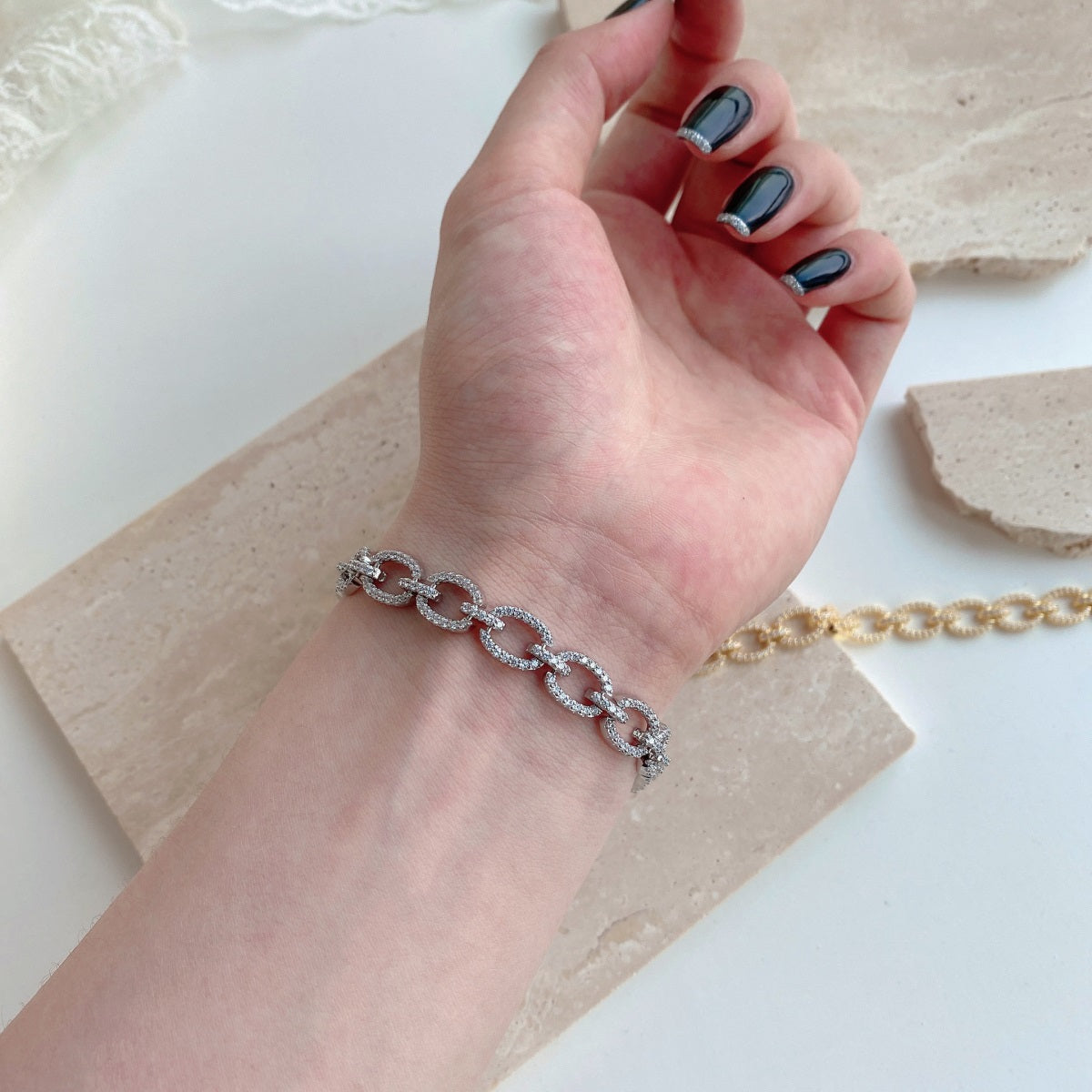 "Pure Radiance Zirconia Bracelet"