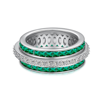 Green Stone Band Ring