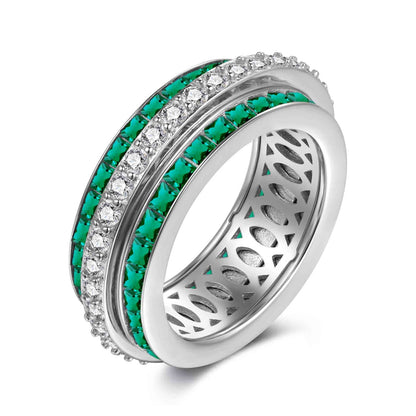 Green Stone Band Ring