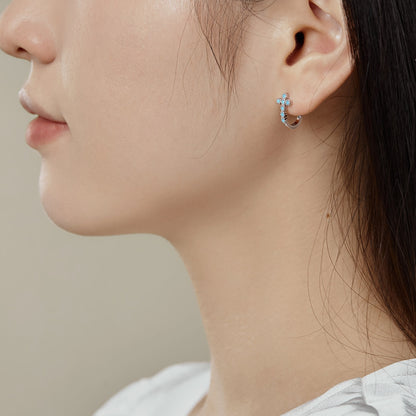 Silver Stone Earring 925k Silver