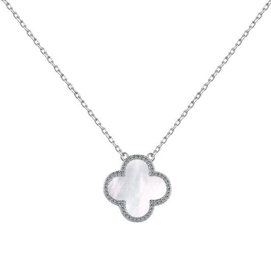 "Sterling Silver Clover Necklace"