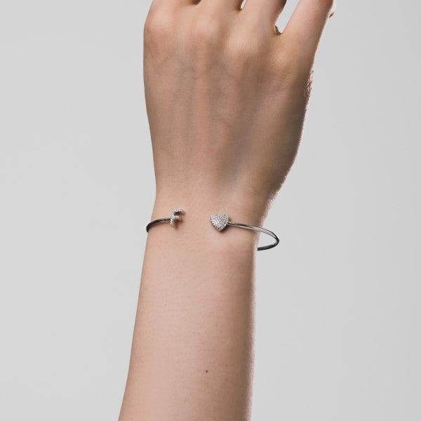 925 Silver Bangle Letter