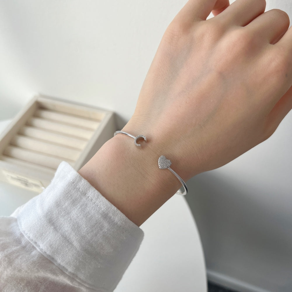 925 Silver Bangle Letter
