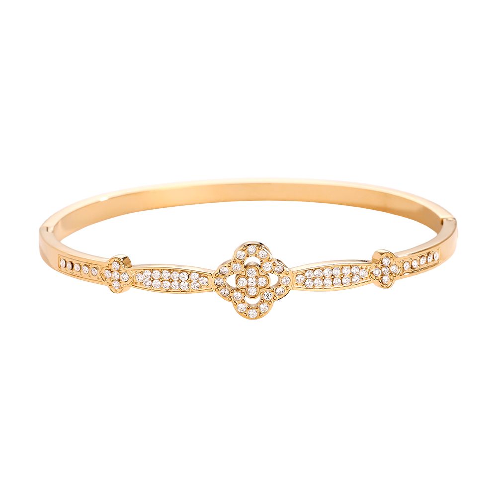 Lucky Flower Diamond Bangle