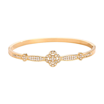 Lucky Flower Diamond Bangle