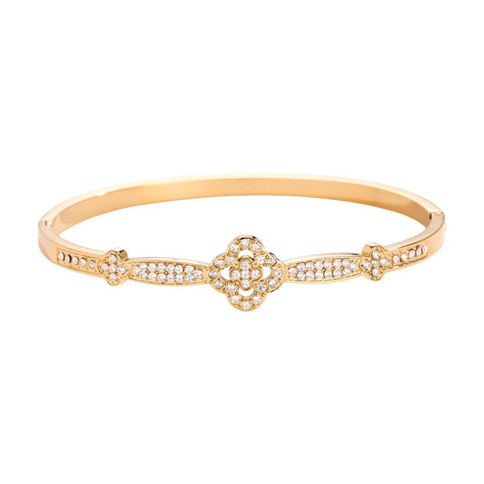 Lucky Flower Diamond Bangle