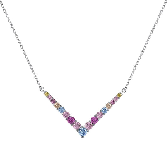 Sterling Silver Cocktail Zirconia Necklace