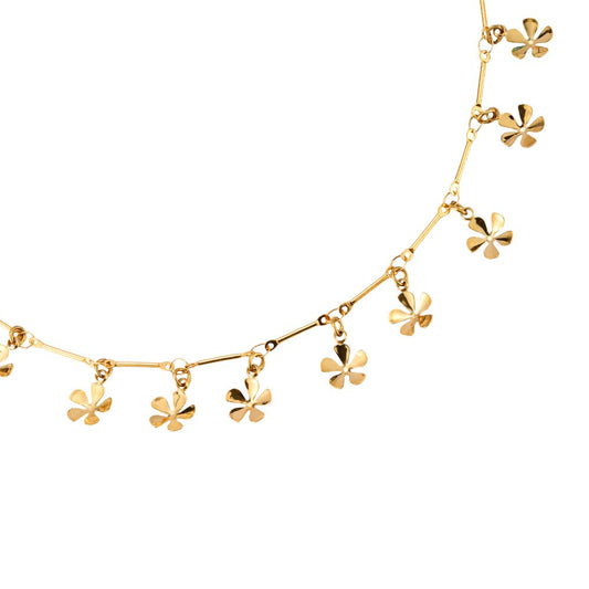 Daisy Necklace in Gold