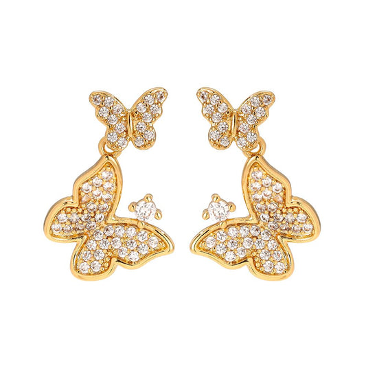 🦋 Butterfly Hoop Earrings