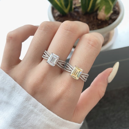 Golden Glow Yellow Citrine Solitaire Ring