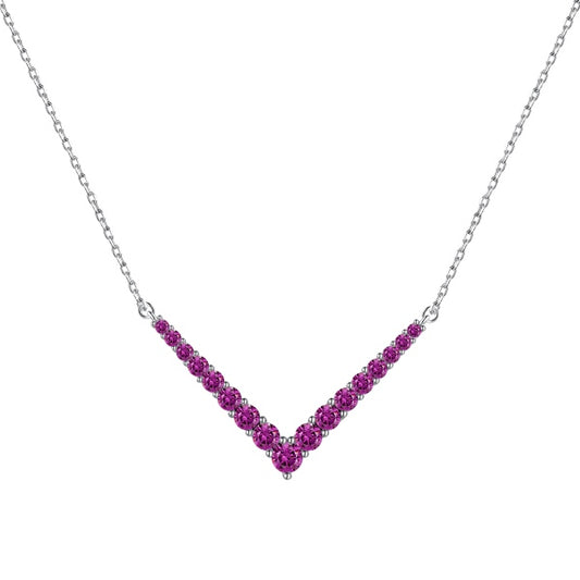Sterling Silver Zirconia Necklace